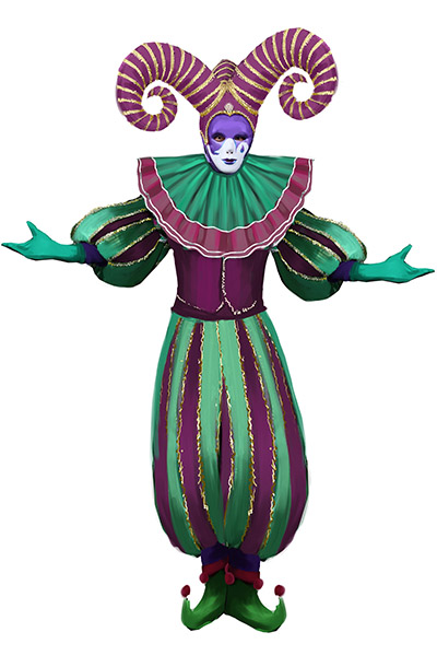 游乐园演出服装小丑景区演出服装定制游园小丑服装设计